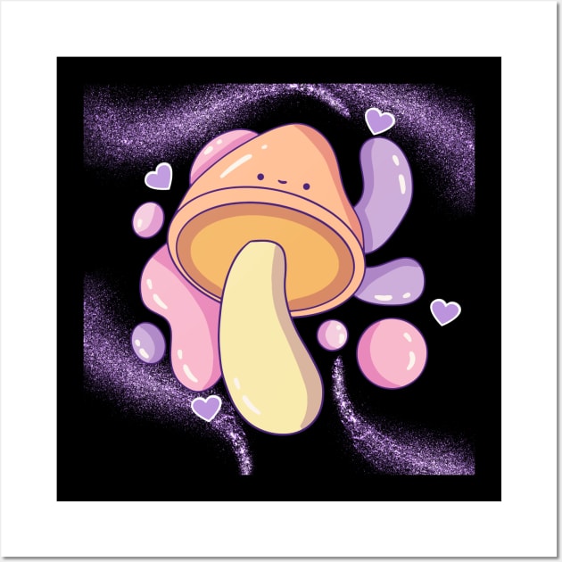 Groovy purple mushroom Wall Art by PixieMomma Co